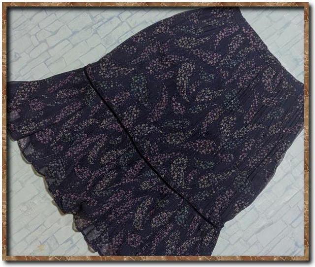 花柄プリーツシフォンスカート 紫☆レリアン < ブランド  花柄プリーツシフォンスカート 紫☆レリアン  < ブランドの