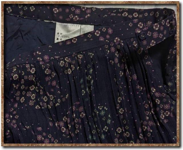 花柄プリーツシフォンスカート 紫☆レリアン < ブランド  花柄プリーツシフォンスカート 紫☆レリアン < ブランドの