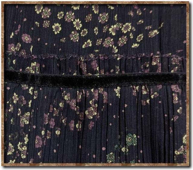 花柄プリーツシフォンスカート 紫☆レリアン < ブランド  花柄プリーツシフォンスカート 紫☆レリアン < ブランドの