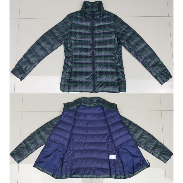 ���j�N�� �E���g�����C�g�_�E���W���P�b�g�i�v�����g�j�`�F�b�N�� �k�T�C�Y UNIQLO ULTRA LIGHT DOWN �� �u�����h�� 