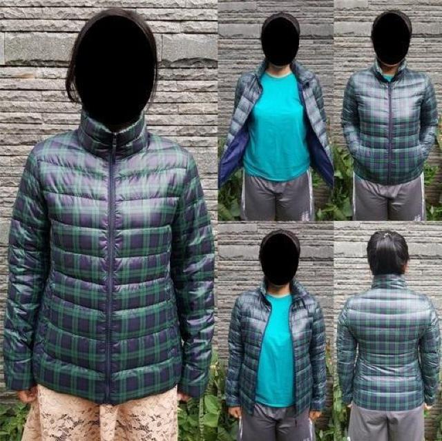 ���j�N�� �E���g�����C�g�_�E���W���P�b�g�i�v�����g�j�`�F�b�N�� �k�T�C�Y UNIQLO ULTRA LIGHT DOWN �� �u�����h�� 