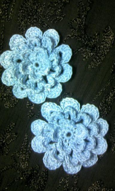 ★レース手編みのコサージュ★2個セット★青★送料込み★ < ペット/手芸/園芸  ★レース手編みのコサージュ★2個セット★青★送料込み★  < ペット/手芸/園芸の