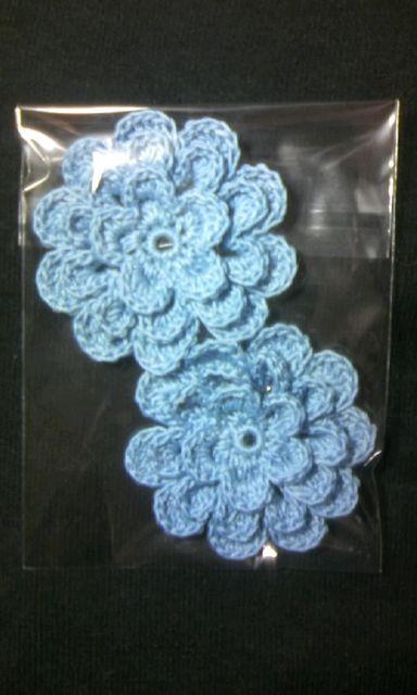 ★レース手編みのコサージュ★2個セット★青★送料込み★ < ペット/手芸/園芸  ★レース手編みのコサージュ★2個セット★青★送料込み★ < ペット/手芸/園芸の