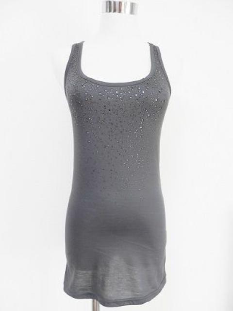 カーキラインストーンキラキラロングマッチョタンクトップ < 女性ファッション カーキラインストーンキラキラロングマッチョタンクトップ < 女性ファッションの