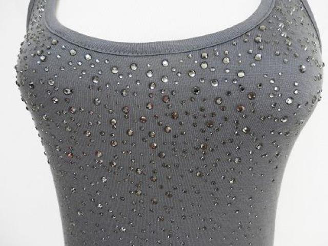 カーキラインストーンキラキラロングマッチョタンクトップ < 女性ファッション カーキラインストーンキラキラロングマッチョタンクトップ < 女性ファッションの