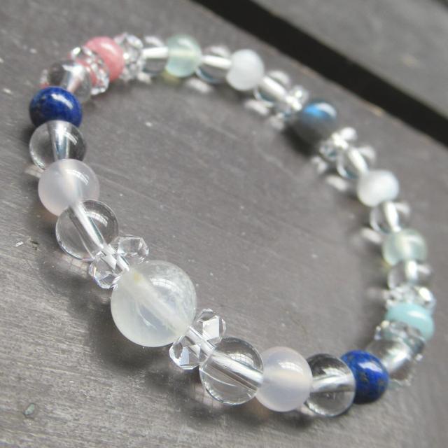 レインボームーンストーンxラブラドライトxラリマー < 女性アクセサリー/時計 レインボームーンストーンxラブラドライトxラリマー < 女性アクセサリー/時計の