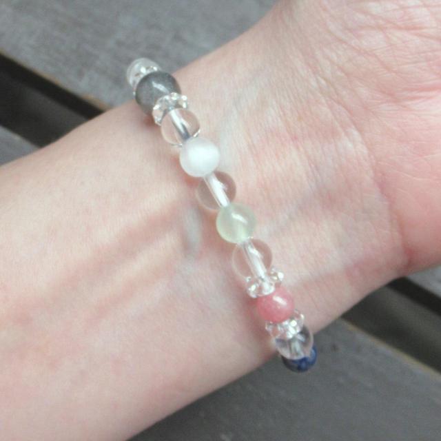 レインボームーンストーンxラブラドライトxラリマー < 女性アクセサリー/時計 レインボームーンストーンxラブラドライトxラリマー < 女性アクセサリー/時計の