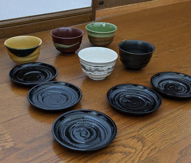 ★茶碗★湯のみ茶碗★ティーセット★お茶★五彩 茶托付陶碗★5セット★新品未使用★お客様用★高級★ < インテリア/ライフ  ★茶碗★湯のみ茶碗★ティーセット★お茶★五彩 茶托付陶碗★5セット★新品未使用★お客様用★高級★ < インテリア/ライフの