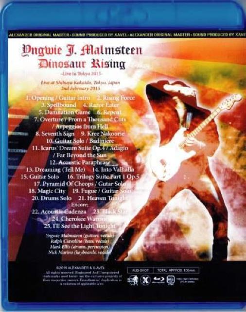 Yngwie Malmsteen 2015CFC}XeB[(Blu-Ray)  CD/DVD/rfI 