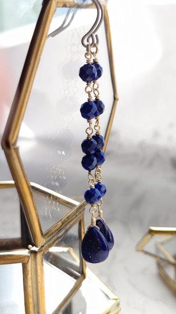 14kgf*ラピスラズリのピアス*23054 < 女性アクセサリー/時計 14kgf*ラピスラズリのピアス*23054 < 女性アクセサリー/時計の