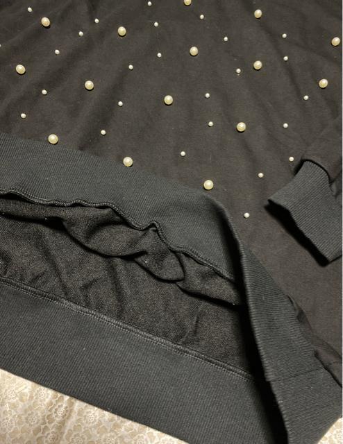 トレーナー パール付き プルオーバー ブラック 大きいサイズ < 女性ファッション トレーナー パール付き プルオーバー ブラック 大きいサイズ < 女性ファッションの