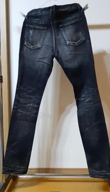 ラウンジリザード ブラックスキニーデニムパンツ。 < 男性ファッション  ラウンジリザード ブラックスキニーデニムパンツ。 < 男性ファッションの