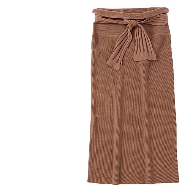 And A アンドエー ベルト付き ニット ロング スカート < 女性ファッション And A アンドエー ベルト付き ニット ロング スカート < 女性ファッションの