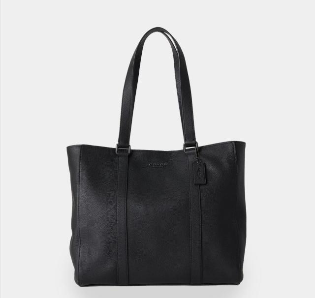 121000円★新品&正規品保証★コーチ ★ぺブルレザー★ダブル ハンドル トートバッグ黒 < ブランド  121000円★新品&正規品保証★コーチ ★ぺブルレザー★ダブル ハンドル トートバッグ黒 < ブランドの