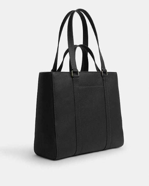 121000円★新品&正規品保証★コーチ ★ぺブルレザー★ダブル ハンドル トートバッグ黒 < ブランド  121000円★新品&正規品保証★コーチ ★ぺブルレザー★ダブル ハンドル トートバッグ黒 < ブランドの