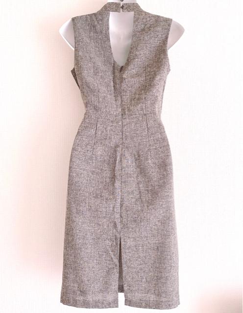 グレータイトドレスワンピーススーツモックネックVホルター < 女性ファッション グレータイトドレスワンピーススーツモックネックVホルター < 女性ファッションの