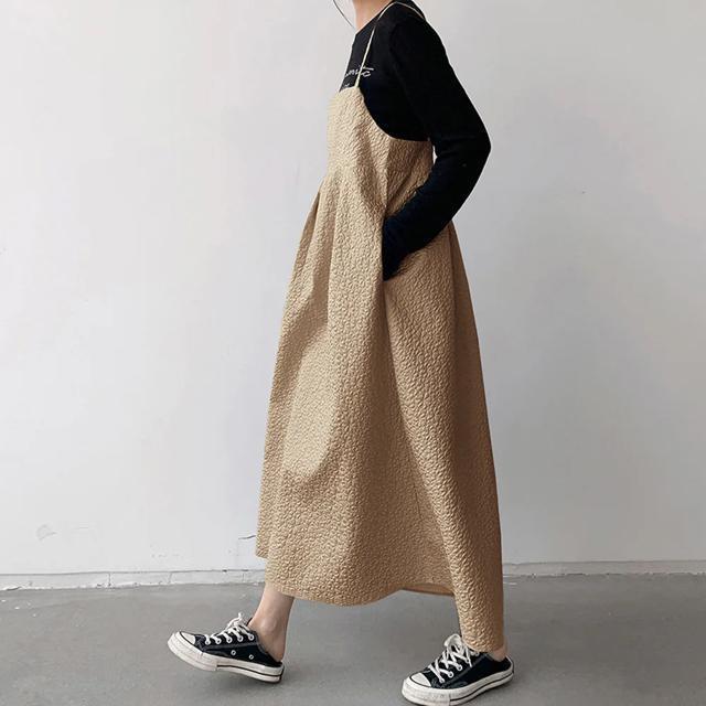 送料無料 新品 ジャガードウェーブキャミワンピース 韓国 < 女性ファッション  送料無料 新品 ジャガードウェーブキャミワンピース 韓国 < 女性ファッションの