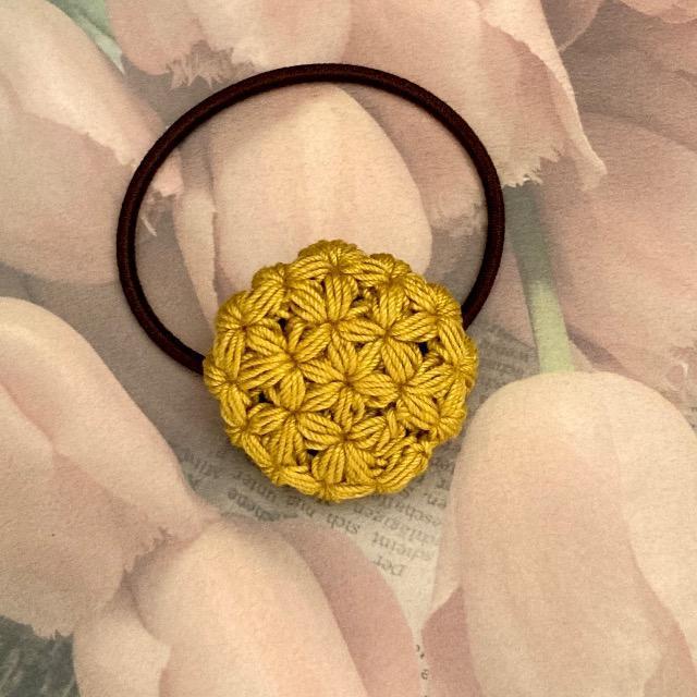 ハンドメイド♪レース編み リフ編みモチーフヘアゴム < 女性ファッション  ハンドメイド♪レース編み リフ編みモチーフヘアゴム  < 女性ファッションの