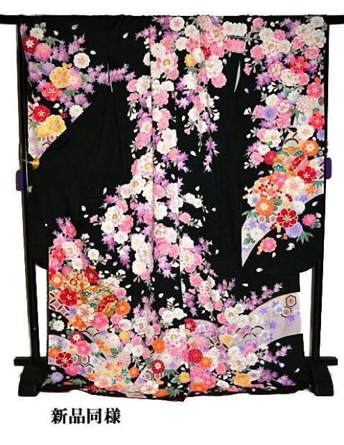 【最高峰】新品同様 金彩 本金箔 金駒シシュウ 花尽くし吉祥文 振袖 身丈178cm 裄丈73.5cm T3480 < 女性ファッション  【最高峰】新品同様 金彩 本金箔 金駒シシュウ 花尽くし吉祥文 振袖 身丈178cm 裄丈73.5cm T3480 < 女性ファッションの