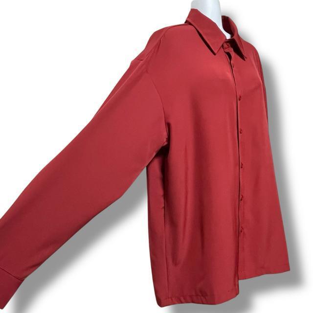 【新品/MEN'S】シンプル☆カラーシャツ/レッド < 男性ファッション  【新品/MEN'S】シンプル☆カラーシャツ/レッド < 男性ファッションの