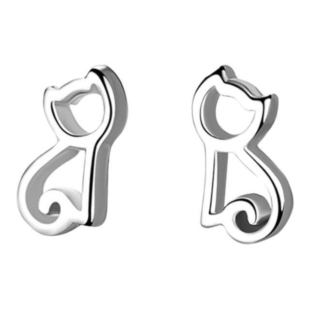 ネコ ピアス シルバー【両耳セット】 < 女性アクセサリー/時計  ネコ ピアス シルバー【両耳セット】  < 女性アクセサリー/時計の