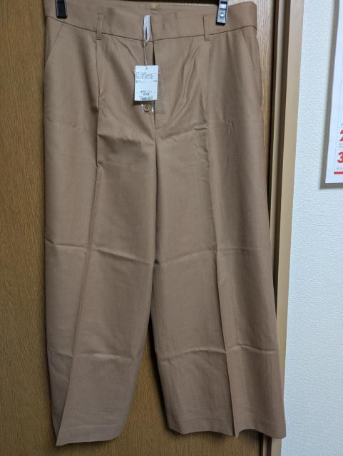 アンタイトル昨季新品キャメルベージュウール100%ワイドパンツ大きいサイズ4412号13号LLXLセンタープレスパンツ < ブランド アンタイトル昨季新品キャメルベージュウール100%ワイドパンツ大きいサイズ4412号13号LLXLセンタープレスパンツ < ブランドの