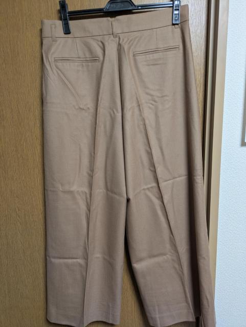 アンタイトル昨季新品キャメルベージュウール100%ワイドパンツ大きいサイズ4412号13号LLXLセンタープレスパンツ < ブランド アンタイトル昨季新品キャメルベージュウール100%ワイドパンツ大きいサイズ4412号13号LLXLセンタープレスパンツ < ブランドの