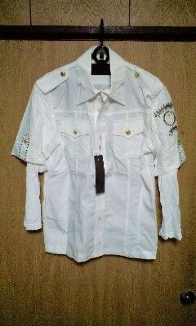 新品ロエン エンブレムスカルワッペンレイヤードシャツ 48 < ブランド  新品ロエン エンブレムスカルワッペンレイヤードシャツ 48  < ブランドの