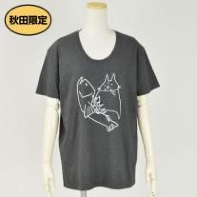 mintNeko・秋田限定ハタハタ&ネコイラストTシャツ。グレー < ブランド mintNeko・秋田限定ハタハタ&ネコイラストTシャツ。グレー < ブランドの