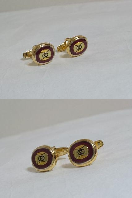 正規レア GUCCIグッチ ヴィンテージ GGロゴラウンドカフス ゴールド×レッド カフリンクス ラグジュアリーボタン < ブランド  正規レア GUCCIグッチ ヴィンテージ GGロゴラウンドカフス ゴールド×レッド カフリンクス ラグジュアリーボタン < ブランドの