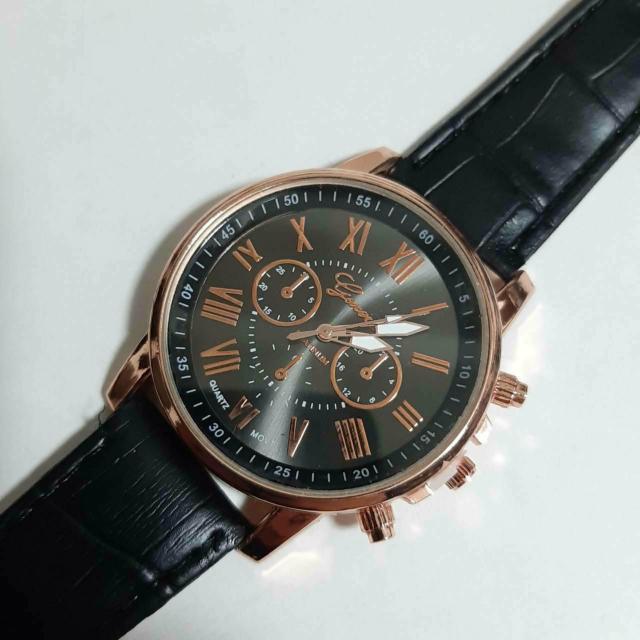 新品 腕時計 高級感 ゴージャス 黒と茶色のセット  < 男性アクセサリー/時計  新品 腕時計 高級感 ゴージャス 黒と茶色のセット  < 男性アクセサリー/時計の