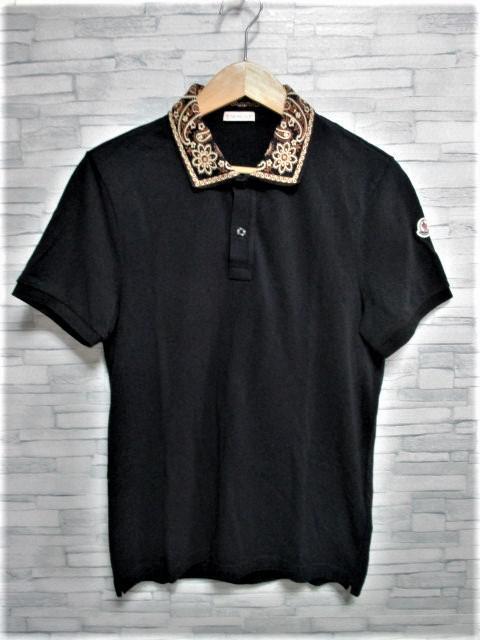 ☆MONCLER モンクレール ワッペン 襟刺繍 デザイン ポロシャツ 半袖/メンズ/S/ブラック☆人気希少モデル < ブランド ☆MONCLER モンクレール ワッペン 襟刺繍 デザイン ポロシャツ 半袖/メンズ/S/ブラック☆人気希少モデル < ブランドの