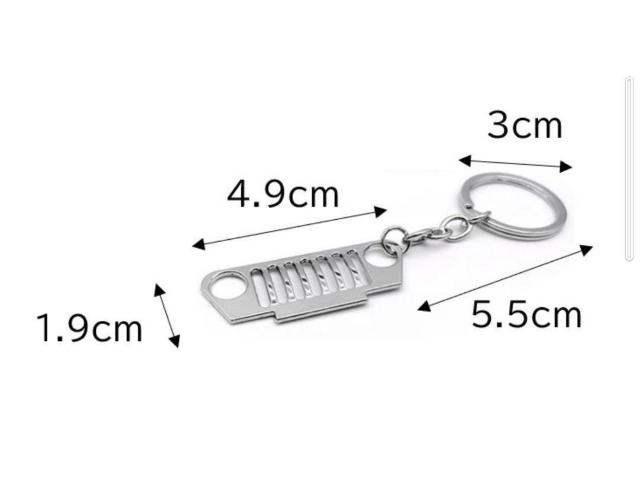JEEP ジープ ラングラー シルバー バンパー グリル キーホルダー Patriot Renegade ロングチェーン < 自動車/バイク JEEP ジープ ラングラー シルバー バンパー グリル キーホルダー Patriot Renegade ロングチェーン < 自動車/バイク