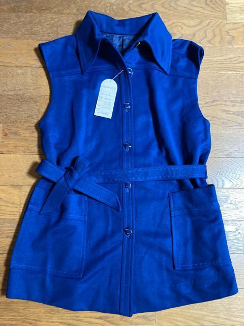 2011.未使用☆昭和レトロ☆紐ベルト付きノースリーブ☆ダークブルー < 女性ファッション  2011.未使用☆昭和レトロ☆紐ベルト付きノースリーブ☆ダークブルー < 女性ファッションの