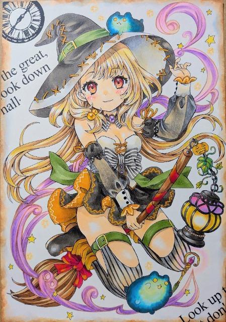 自作イラスト オリジナル ハロウィン < アニメ/コミック/キャラクター  自作イラスト オリジナル ハロウィン < アニメ/コミック/キャラクターの