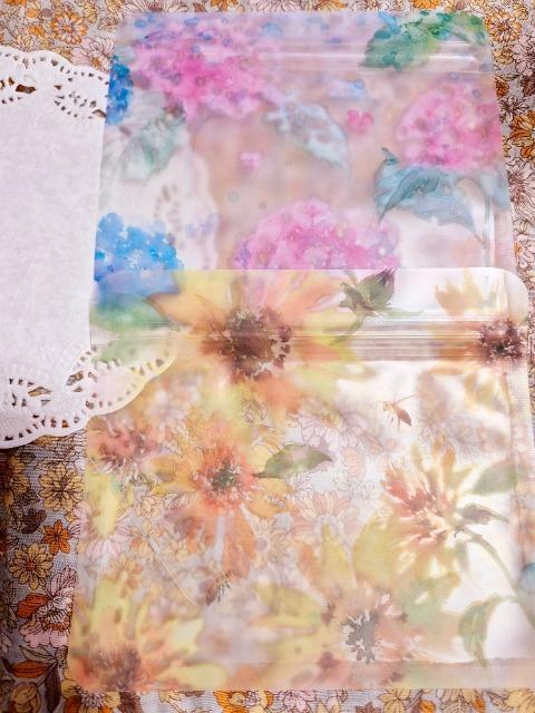 お裾分け☆紫陽花と向日葵のジップバック2枚☆ < インテリア/ライフ お裾分け☆紫陽花と向日葵のジップバック2枚☆ < インテリア/ライフの