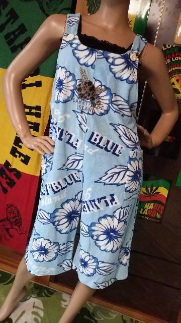 激カワッ(*^ω^)プラネ†ハイビ柄パイル地オーバーオール < 女性ファッション  激カワッ(*^ω^)プラネ†ハイビ柄パイル地オーバーオール  < 女性ファッションの