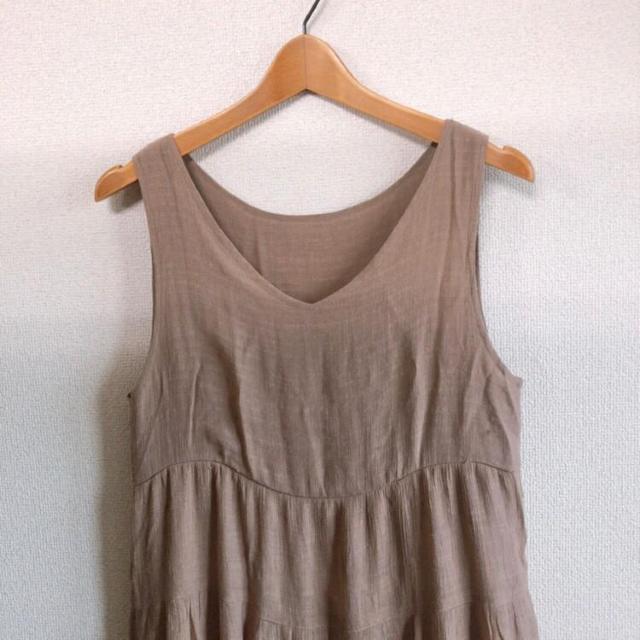 ◆柳楊マキシワンピ◆ブラウンM*裏地付き★海コーデ部屋着♪ < 女性ファッション  ◆柳楊マキシワンピ◆ブラウンM*裏地付き★海コーデ部屋着♪ < 女性ファッションの