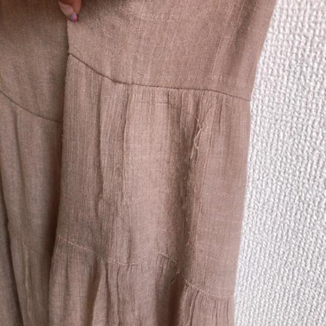 ◆柳楊マキシワンピ◆ブラウンM*裏地付き★海コーデ部屋着♪ < 女性ファッション  ◆柳楊マキシワンピ◆ブラウンM*裏地付き★海コーデ部屋着♪ < 女性ファッションの