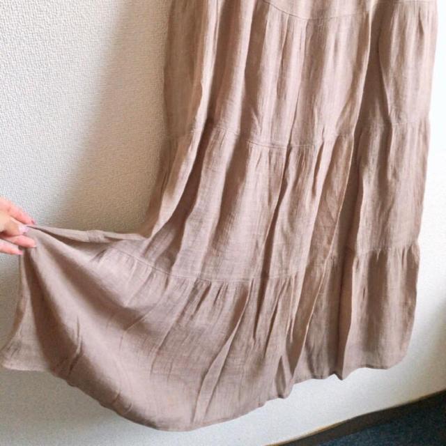 ◆柳楊マキシワンピ◆ブラウンM*裏地付き★海コーデ部屋着♪ < 女性ファッション  ◆柳楊マキシワンピ◆ブラウンM*裏地付き★海コーデ部屋着♪ < 女性ファッションの