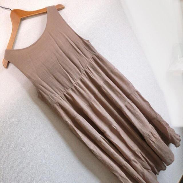 ◆柳楊マキシワンピ◆ブラウンM*裏地付き★海コーデ部屋着♪ < 女性ファッション  ◆柳楊マキシワンピ◆ブラウンM*裏地付き★海コーデ部屋着♪ < 女性ファッションの