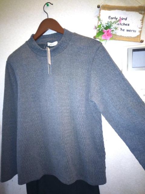 3L新品グレー地模様スタンドネックカットソー < 女性ファッション 3L新品グレー地模様スタンドネックカットソー < 女性ファッションの