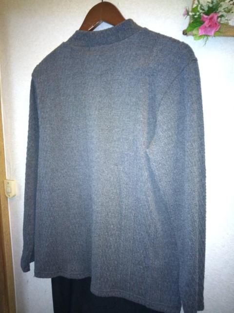 3L新品グレー地模様スタンドネックカットソー < 女性ファッション 3L新品グレー地模様スタンドネックカットソー < 女性ファッションの