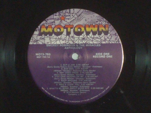 ANTHOLOGY / SMOKEY ROBINSON AND THE MIRACLES US盤3LP < CD/DVD/ビデオ  ANTHOLOGY / SMOKEY ROBINSON AND THE MIRACLES US盤3LP < CD/DVD/ビデオの