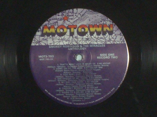ANTHOLOGY / SMOKEY ROBINSON AND THE MIRACLES US盤3LP < CD/DVD/ビデオ  ANTHOLOGY / SMOKEY ROBINSON AND THE MIRACLES US盤3LP < CD/DVD/ビデオの