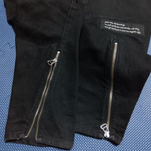 JIEDA 裾ファスナー ストレッチ 変形 スリム デニムパンツ サイズ1 黒 ブラック ジエダ ジーンズ ドメスティック 日本製 < 男性ファッション  JIEDA 裾ファスナー ストレッチ 変形 スリム デニムパンツ サイズ1 黒 ブラック ジエダ ジーンズ ドメスティック 日本製 < 男性ファッションの