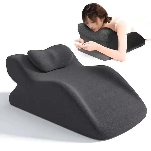 お試し価格2990円★腹筋寝用エルゴノミックデザイン枕 - 調節可能ストラップ付き、背中サポート&脊椎整列  暗灰色 < インテリア/ライフ  お試し価格2990円★腹筋寝用エルゴノミックデザイン枕 - 調節可能ストラップ付き、背中サポート&脊椎整列  暗灰色 < インテリア/ライフの