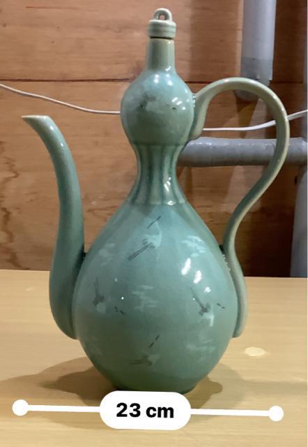 高麗青磁 水差し 水差 茶道具 陶芸 高さ約34cm 幅約23cm < インテリア/ライフ  高麗青磁 水差し 水差 茶道具 陶芸 高さ約34cm 幅約23cm  < インテリア/ライフの