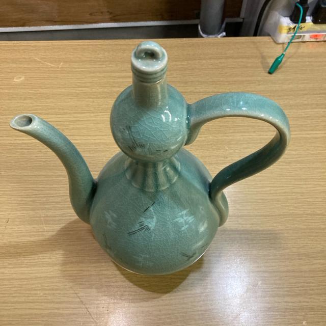 高麗青磁 水差し 水差 茶道具 陶芸 高さ約34cm 幅約23cm < インテリア/ライフ  高麗青磁 水差し 水差 茶道具 陶芸 高さ約34cm 幅約23cm < インテリア/ライフの