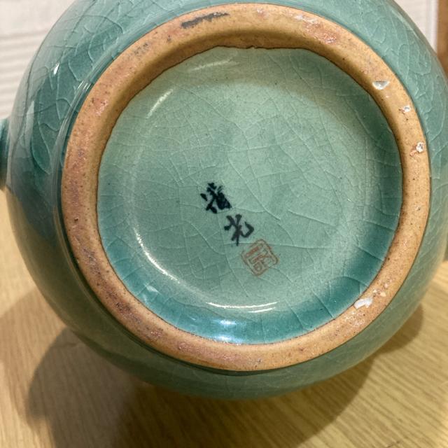 高麗青磁 水差し 水差 茶道具 陶芸 高さ約34cm 幅約23cm < インテリア/ライフ  高麗青磁 水差し 水差 茶道具 陶芸 高さ約34cm 幅約23cm < インテリア/ライフの